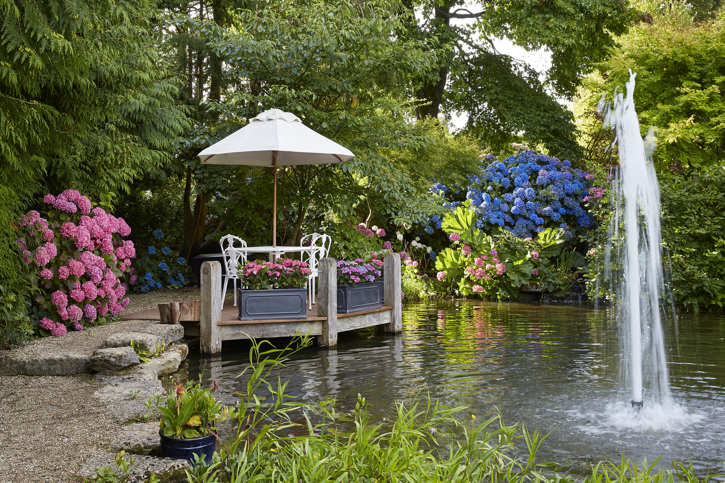 Gardens at Summer Lodge Dorset 3Summer Lodge Pond.jpg