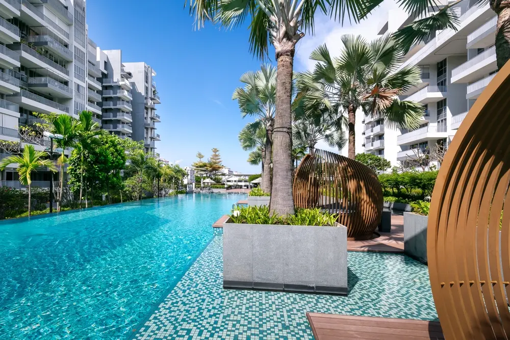 Luxury property landscape in Singapore’s Marina Bay area