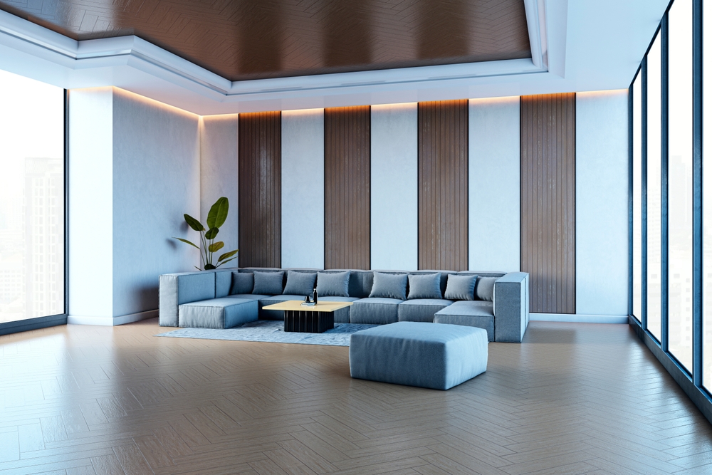 Modern luxury office interior representing high-net-worth financial advisory and crypto-backed lending services