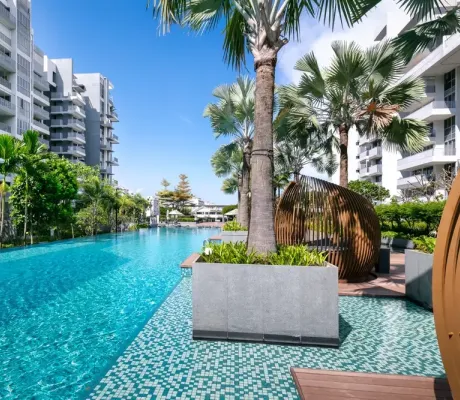 Luxury property landscape in Singapore’s Marina Bay area