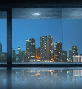 office view at night 